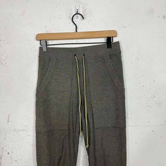 Prairie Underground Linen Like Jogger Sweatpants Tan Green Pants - Picture 2 of 9